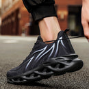 Tênis de corrida masculino tamanho grande, esportivo e casual, modelo plataforma de cano baixo