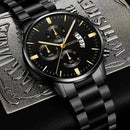 Relógio de Quartzo de Luxo em Aço Inoxidável para Homens, Relógios de Negócios da Moda para Homens, Reloj Hombre